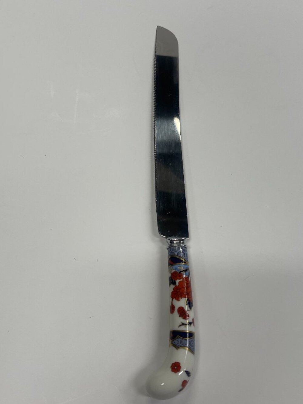 Spode Shima Prill Sheffield Bread Knife Porcelain Handle